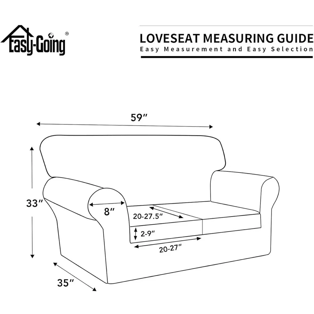 100% Dual Waterproof Loveseat Cover Stretch Soft Cover for Dogs,‎ Sofa Slipcover